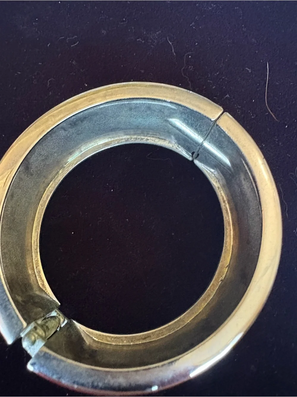 Killer Vintage Silver Black Panther Cat 🐈‍⬛ Cuff Bracelet 2 3/8”